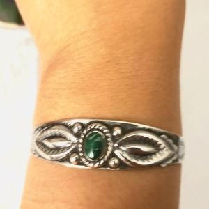 Vintage Sterling Silver Turquoise Cuff Bracelet